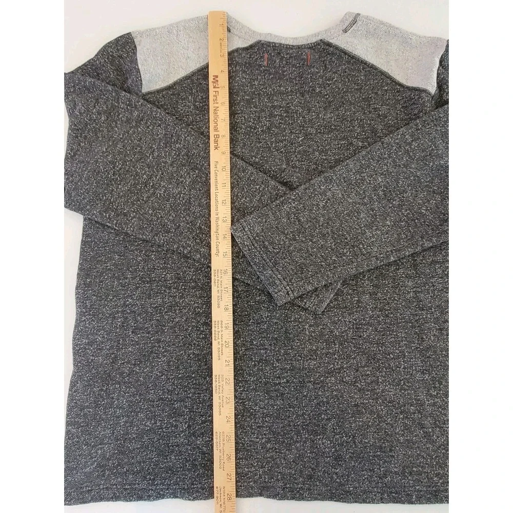 Tommy‎ Bahama Mens Grey Colorblock Marlin Long Sleeve Crewneck Tee Shirt XL